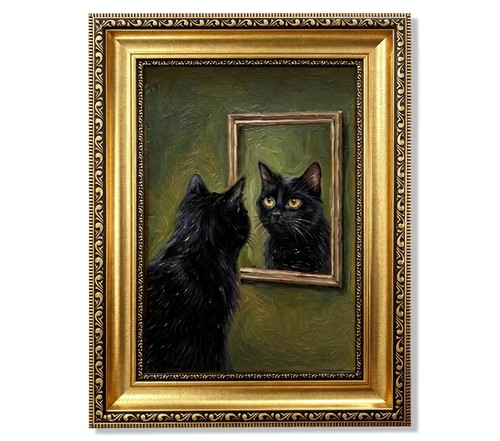 Gold framed vintage wall - framed,